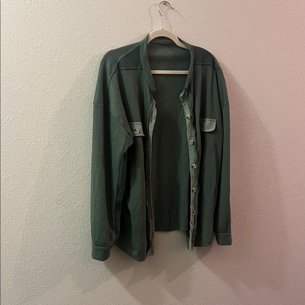 Men's Green Button-Up Jacket